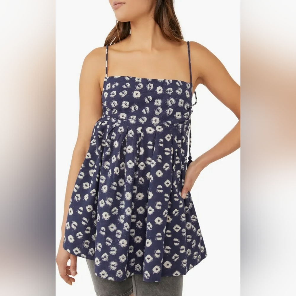 Free People Tunic Top Indigo Molly